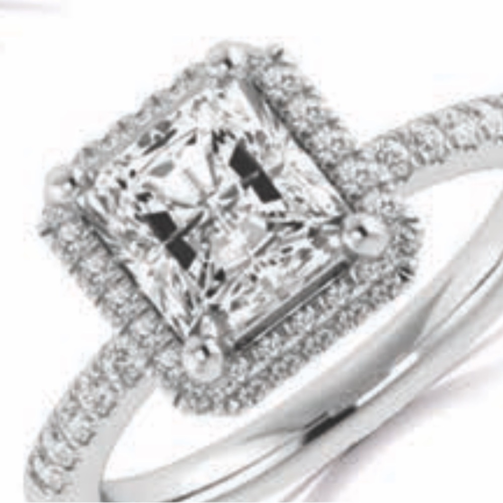 Elegant new lab diamond engagement ring 14k white gold! matching band separate